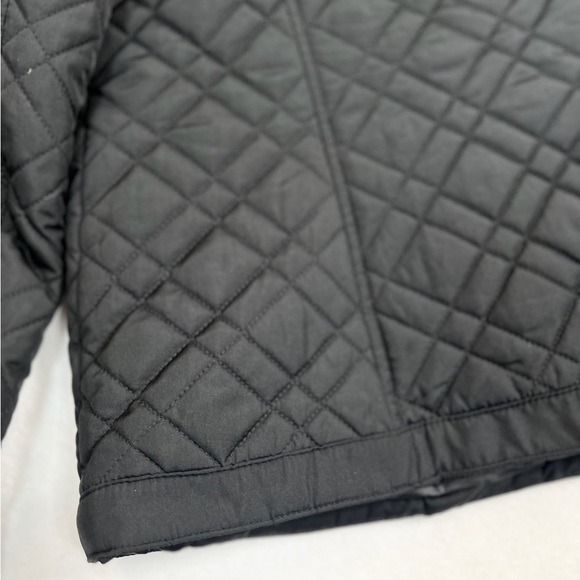 CHARTER CLUB Women's Black Quilted Point Collar Lined Bomber Jacket  Size Large - Picture 7 of 13